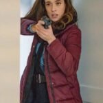 Chicago P.D. S07 Kim Burgess Maroon Puffer Coat