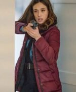 Chicago P.D. S07 Kim Burgess Maroon Puffer Coat