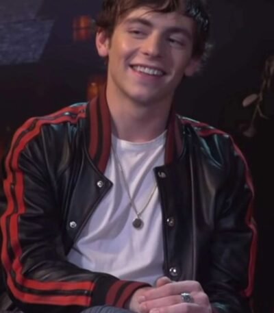 Chilling Adventures of Sabrina Harvey Black Bomber Leather Jacket
