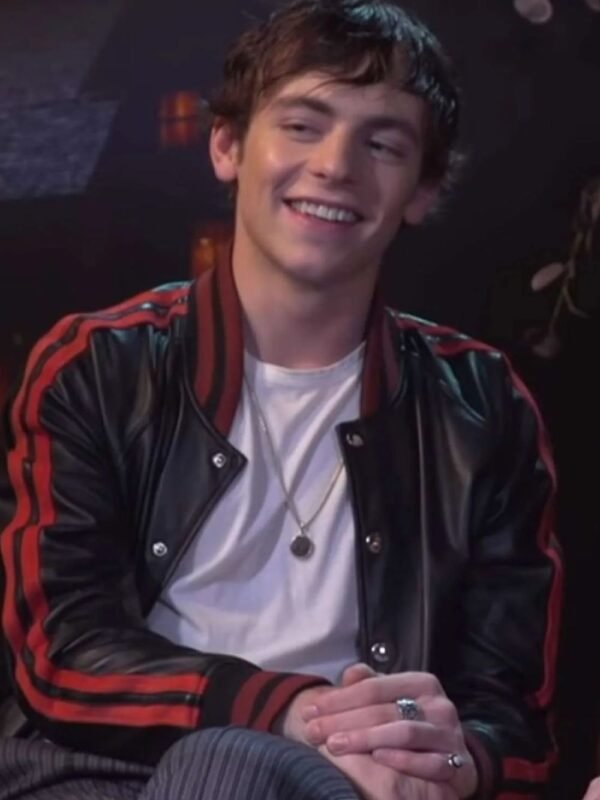 Chilling Adventures of Sabrina Harvey Black Bomber Leather Jacket