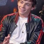 Chilling Adventures of Sabrina Harvey Black Bomber Leather Jacket