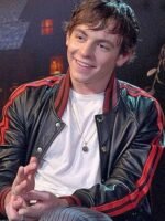 Chilling Adventures of Sabrina Harvey Black Bomber Leather Jacket