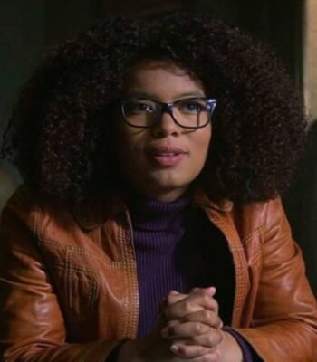 Chilling Adventures of Sabrina Jaz Sinclair Brown Cropped Leather Jacket