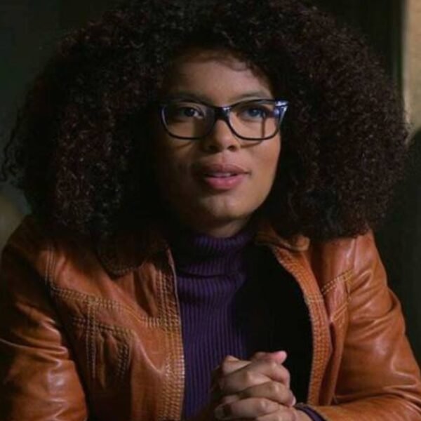 Chilling Adventures of Sabrina Jaz Sinclair Brown Cropped Leather Jacket