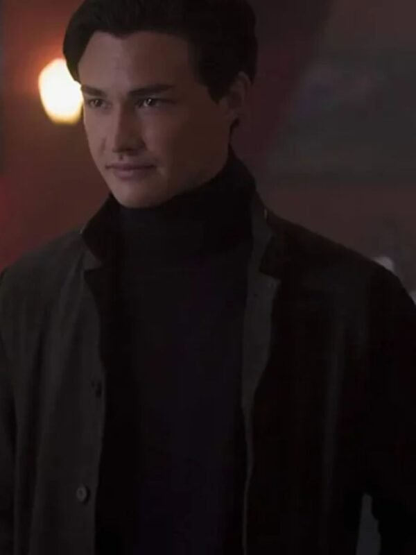 Chilling Adventures of Sabrina Nicholas Scratch Black Leather Coat