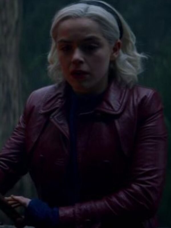 Chilling Adventures of Sabrina Spellman Burgundy Leather Coat