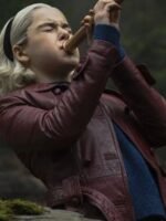 Chilling Adventures of Sabrina Spellman Burgundy Leather Coat