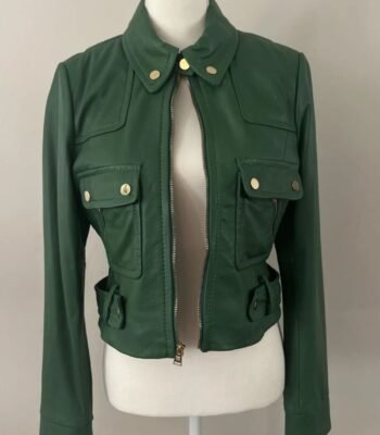 Chloe Sullivan Smallville Green Leather Jacket