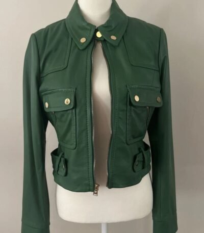 Chloe Sullivan Smallville Green Leather Jacket