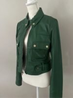 Chloe Sullivan Smallville Green Leather Jacket