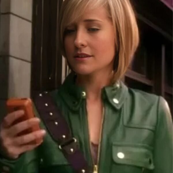 Chloe Sullivan Smallville Green Leather Jacket