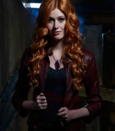 Clary Fray Shadowhunters Maroon Leather Jacket