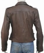 Classic Nancy Women Brown Leather Jacket