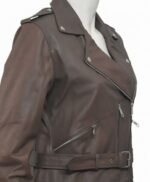 Classic Nancy Women Brown Leather Jacket