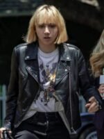 Clickbait 2021 Pia Brewer Black Leather Biker Jacket