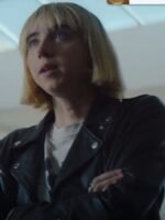 Clickbait 2021 Pia Brewer Black Leather Biker Jacket