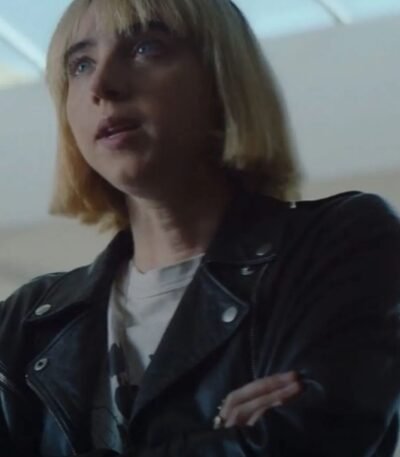 Clickbait 2021 Pia Brewer Black Leather Biker Jacket