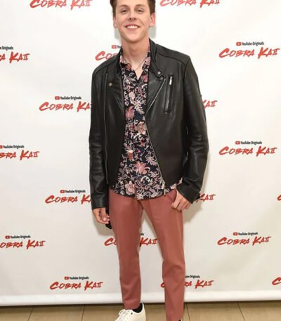 Cobra Kai Jacob Bertrand Event Black Leather Jacket