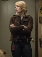 Colony Kathleen Rose Perkins Brown Biker Jacket