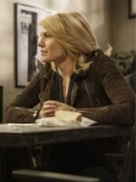 Colony Kathleen Rose Perkins Brown Biker Jacket