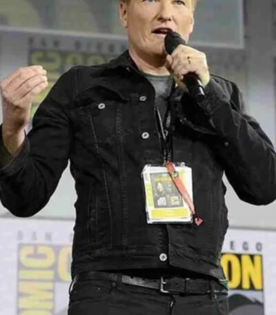 Conan O’Brien Top Gun Event Black Jean Denim Trucker Jacket