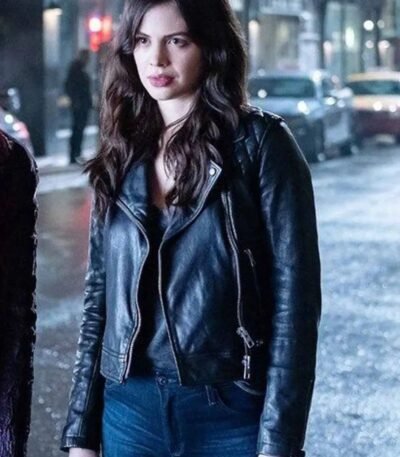 Conor Leslie Titans Donna Troy Black Leather Jacket