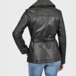Corey Shearling Leather Black Jacket