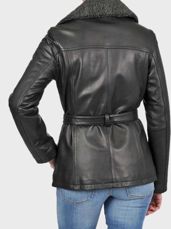 Corey Shearling Leather Black Jacket