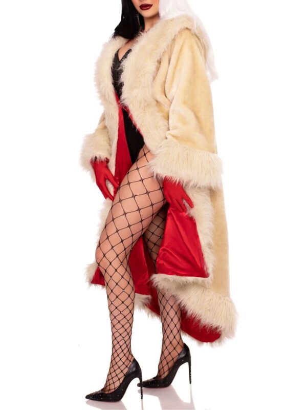 Cruella De Vil Cream Color Fur Coat