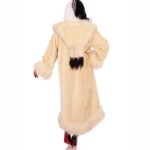 Cruella De Vil Cream Color Fur Coat