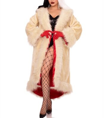 Cruella De Vil Cream Color Fur Coat