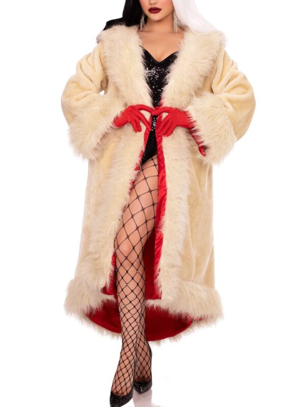 Cruella De Vil Cream Color Fur Coat