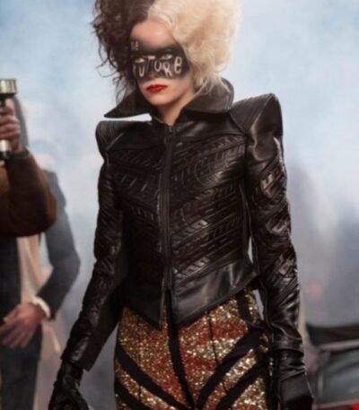 Cruella de Vil Black Shirt Style Collar Jacket