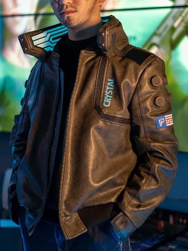 Cyberpunk 2077 Bomber Leather Jacket