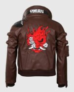 Cyberpunk 2077 Bomber Leather Jacket