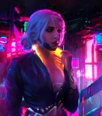 Cyberpunk 2077 Ciri Stylish Cropped Black Jacket