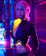 Cyberpunk 2077 Ciri Stylish Cropped Black Jacket