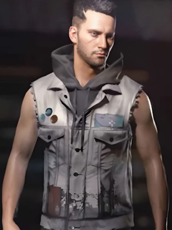 Cyberpunk 2077 Gray Leather Vest