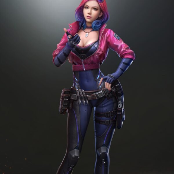 Cyberpunk 2077 Kira Madroxx Pink Leather Jacket