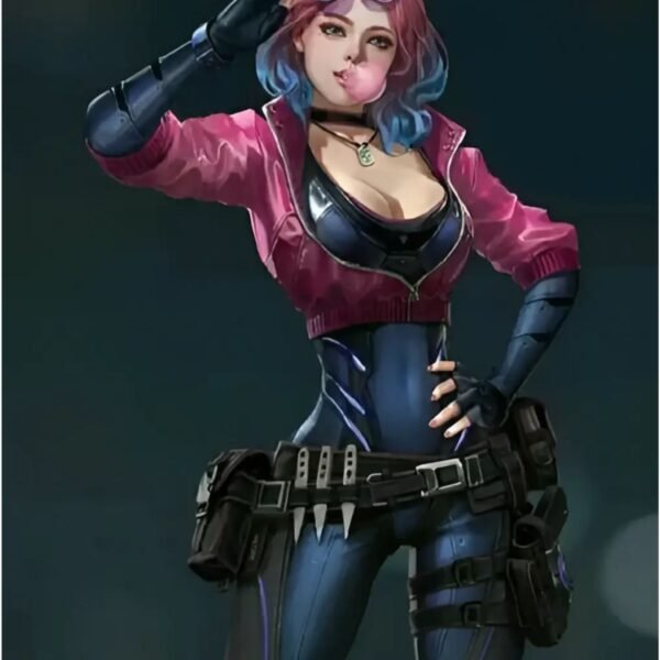 Cyberpunk 2077 Kira Madroxx Pink Leather Jacket