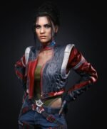 Cyberpunk 2077 Panam Palmer Cropped Leather Jacket