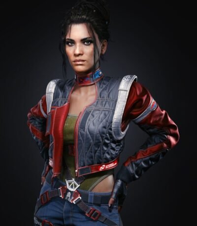 Cyberpunk 2077 Panam Palmer Cropped Leather Jacket