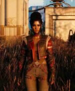 Cyberpunk 2077 Panam Palmer Cropped Leather Jacket