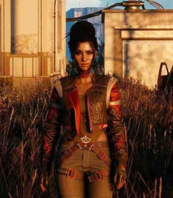 Cyberpunk 2077 Panam Palmer Cropped Leather Jacket