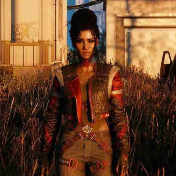 Cyberpunk 2077 Panam Palmer Cropped Leather Jacket