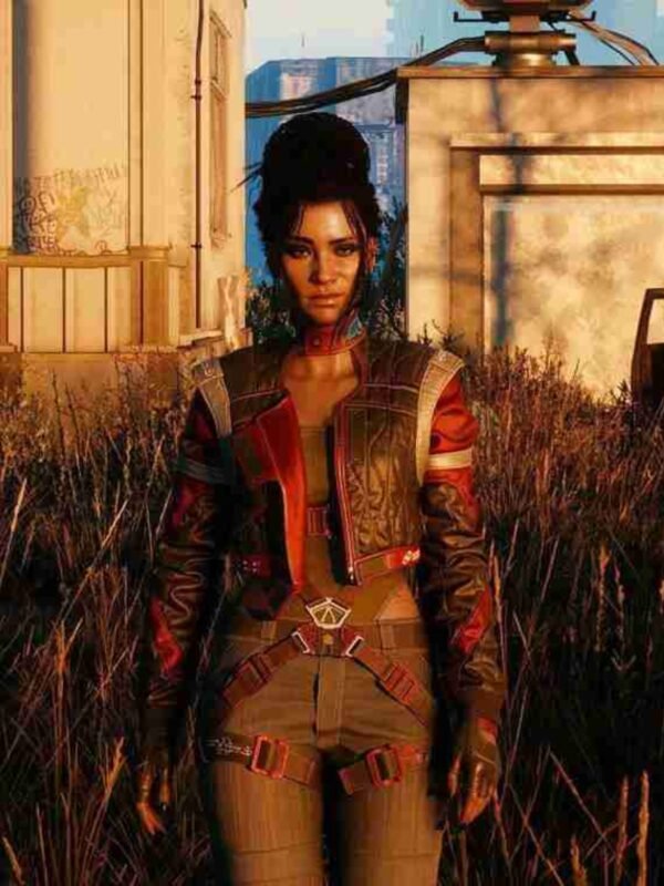 Cyberpunk 2077 Panam Palmer Cropped Leather Jacket