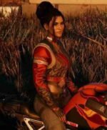 Cyberpunk 2077 Panam Palmer Cropped Leather Jacket