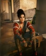 Cyberpunk 2077 Panam Palmer Cropped Leather Jacket