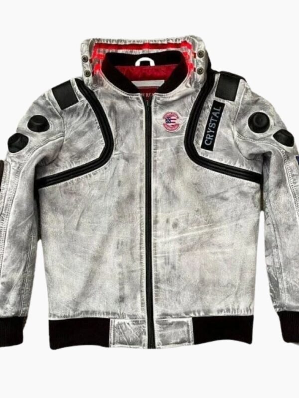 Cyberpunk 2077 Wax White Leather Jacket