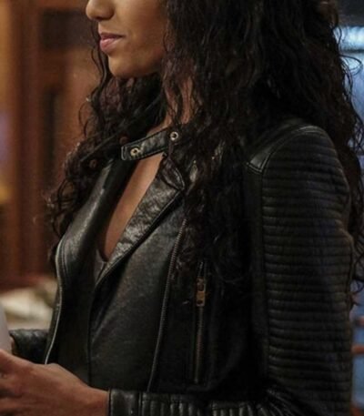 DCs Legends Of Tomorrow Amaya Jiwe Black Leather Jacket
